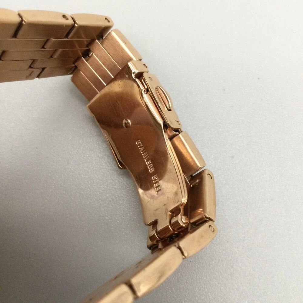 Armani Exchange AX5362 Womens Watch 38mm Rose Gold Tone Bracelet New Battery 6